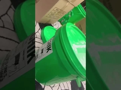 Siebdruck-weißer Plastik schöpft 5 Gallone mit Deckel