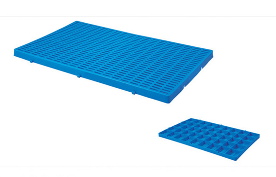 Matte Plastic Grid Tray Four versah Gabel-Logistik-Umsatz-Verpacken mit Seiten