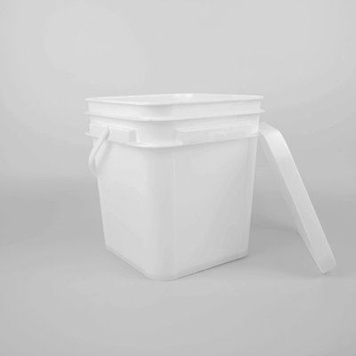 5 Liter-Polypropylen-weißes Quadrat-Plastikeimer für Reinigungsmittel