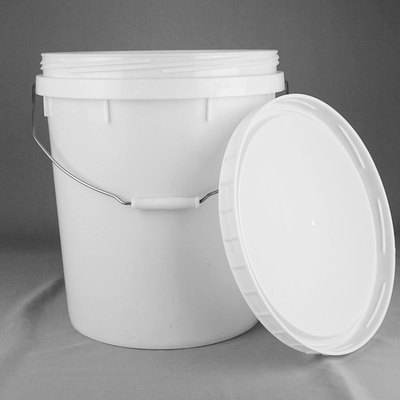 Runder weißer Plastikeimer des Farbeimer-25L