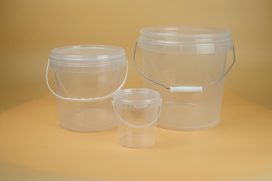 Anpassbarer transparenter Plastikeimer mit robustem Design für Lebensmittel, Soße, Kekse, Eiscreme