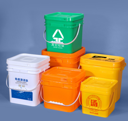1,2 Kilogramm-Quadrat-Plastikeimer für Farben-Weiß oder andere Farbe