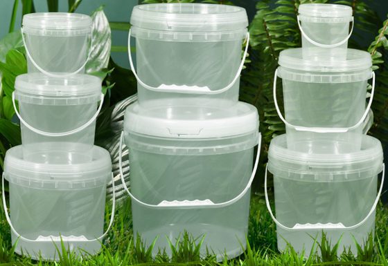 Eimer-geformte klare Plastikbehälter-glatte Oberfläche kundengerecht