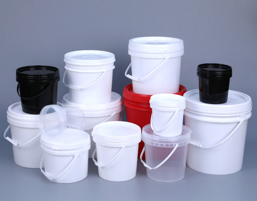 Mehrfachverwendbare, runde, Lebensmittelqualität weiße Eimer 1-5L