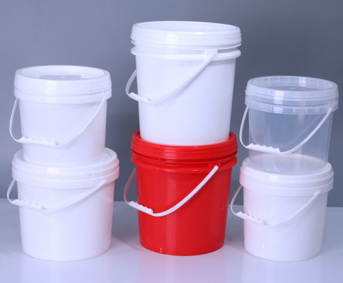 Mehrfachverwendbare, runde, Lebensmittelqualität weiße Eimer 1-5L