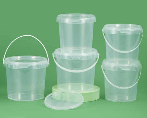Schirmdruck Plastik-Essensbehälter mit Eimer-Design für die Bequemlichkeit