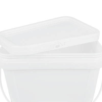 Lebensmittelechter quadratischer Kunststoff-Eimer mit IML/Thermotransfer/Siebdruck 1,2 kg