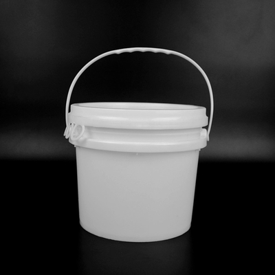 Rundes Plastikeimer-Weiß 1 Gallonen-19*17*17.2cm mit Kunststoffgriff