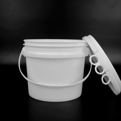 Rundes Plastikeimer-Weiß 1 Gallonen-19*17*17.2cm mit Kunststoffgriff