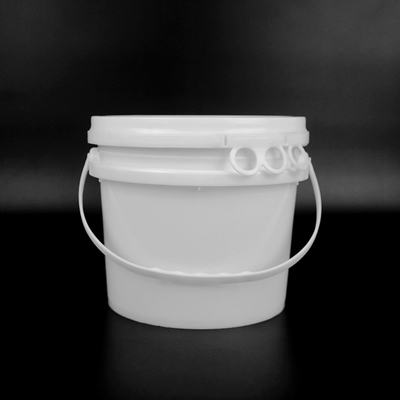 Rundes Plastikeimer-Weiß 1 Gallonen-19*17*17.2cm mit Kunststoffgriff