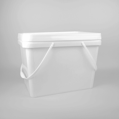 Quadratischer Eimer weißes 20L Plastik-Pail With Lid