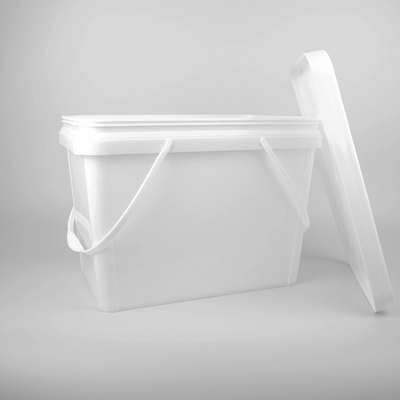 Quadratischer Eimer weißes 20L Plastik-Pail With Lid