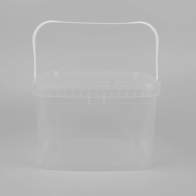 Transparenter Plastikeimer-klarer quadratischer Eimer Soem-ODM-Willkommens-3L für Nahrungsmittelgebäck