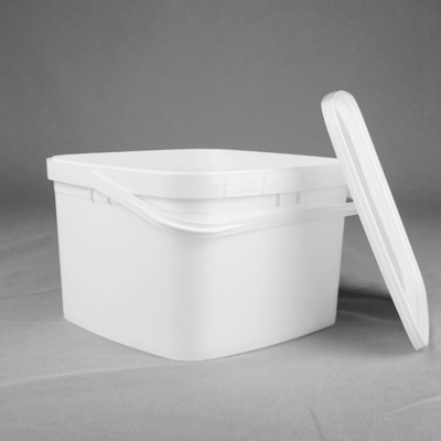 Polypropylen-klarer quadratischer Eimer 3L pp. mit Deckel-kundenspezifischer Farbe