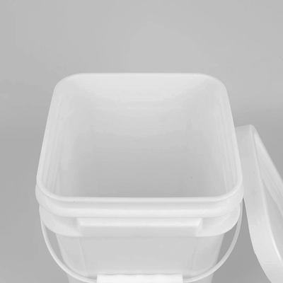 5 Liter-Polypropylen-weißes Quadrat-Plastikeimer für Reinigungsmittel
