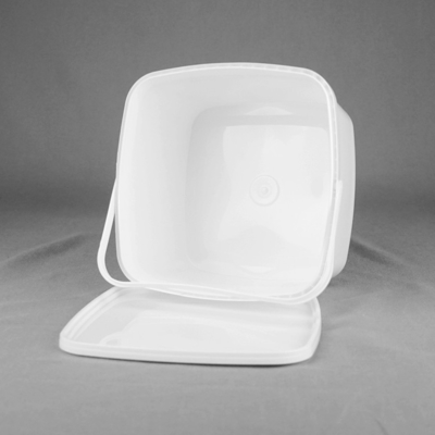 Weißer quadratischer Plastik der Bescheinigungs-ISO9001 schöpft 3 Liter