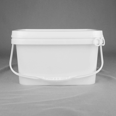 Kundengebundene Farbe pp. schöpfen Plastikeimer 5L mit Deckel-Quadrat-Form