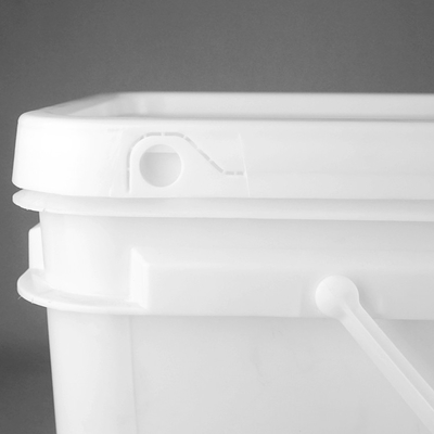 1,2 Kilogramm-Quadrat-Plastikeimer für Farben-Weiß oder andere Farbe
