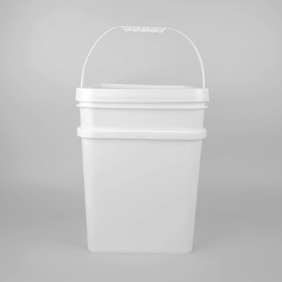 Quadrat-Plastikeimer-Weiß PET 18L pp. mit gutem, Deckel versiegelnd