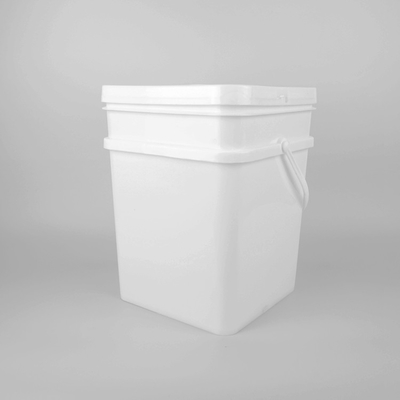 Quadrat-Plastikeimer-Weiß PET 18L pp. mit gutem, Deckel versiegelnd