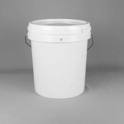 Siebdruck-weißer Plastik schöpft 5 Gallone mit Deckel