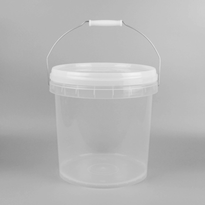 10L fertigte klaren Plastik-Toy Buckets Plastic Beach Pails mit Deckeln besonders an