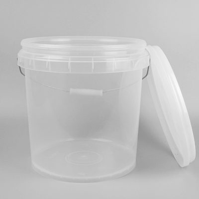 10L fertigte klaren Plastik-Toy Buckets Plastic Beach Pails mit Deckeln besonders an