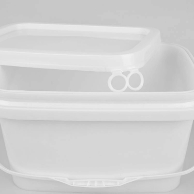 5L pp. bearbeiten Lagerung, weißen quadratischen Plastik zu schöpfen schöpft rechteckiges