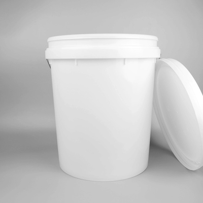 Weißer runder leerer 20 Liter-Plastikfarbeimer für Farbe