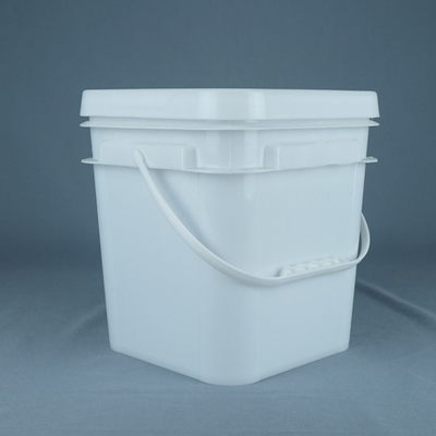 Nahrungsmittelsafe die 10 Liter-quadratischen Plastikeimer mit Griffen fertigte Farbe besonders an