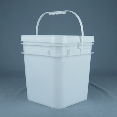 Nahrungsmittelsafe die 10 Liter-quadratischen Plastikeimer mit Griffen fertigte Farbe besonders an