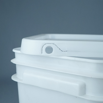 Nahrungsmittelsafe die 10 Liter-quadratischen Plastikeimer mit Griffen fertigte Farbe besonders an