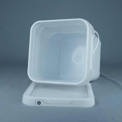 Nahrungsmittelsafe die 10 Liter-quadratischen Plastikeimer mit Griffen fertigte Farbe besonders an