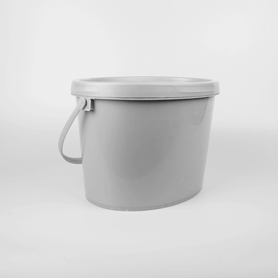 ISO9001 bestätigte ovalen Plastikeimer der 10 Liter-Plastikeimer Gray Color